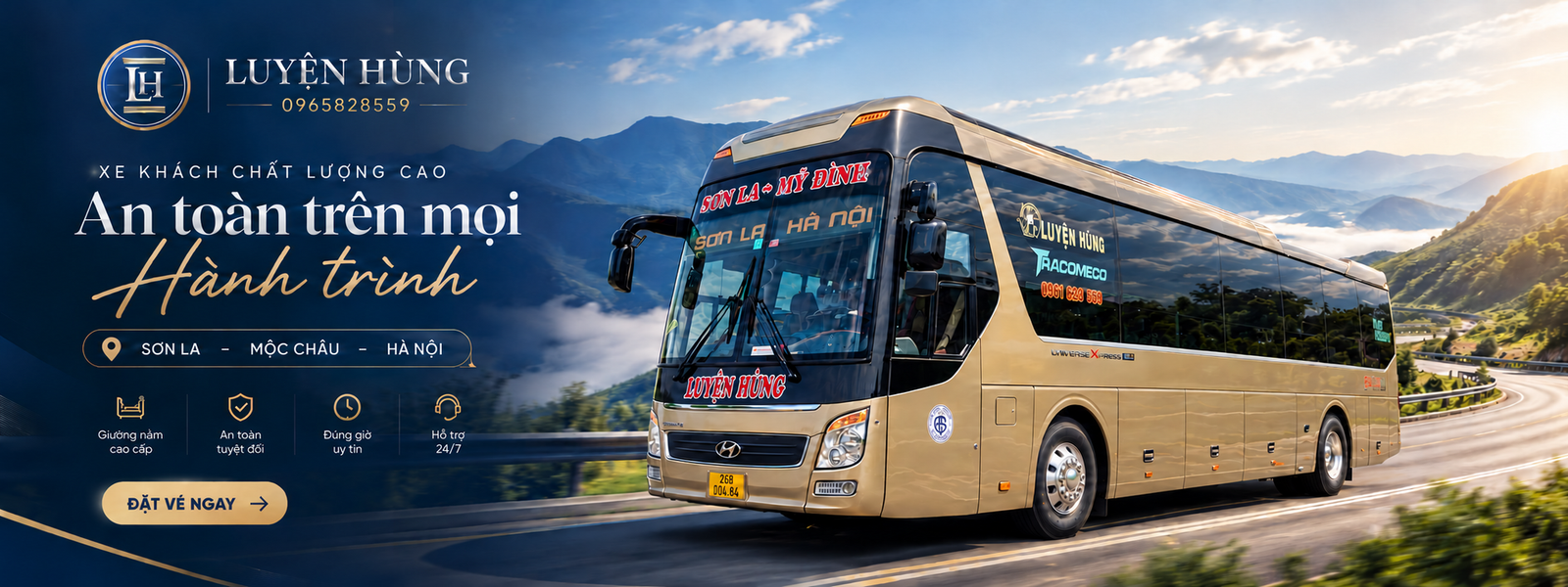 Banner nhà xe Luyện Hùng